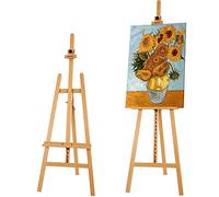 VISWIN Chevalet d'affichage à hauteur réglable de 57" à 76", peut contenir une toile jusqu'à 43", peut contenir 22 lb, support de chevalet en bois facile à assembler pour adultes, débutants