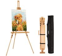 VISWIN Chevalet de Peinture À Trépied Réglable Avec Sac, Chevalet Portable en Bois de Hêtre Massif Pour La Peinture, Chevalet d'Artiste Pour Adulte, Supporte des Toiles Jusqu'À 112cm