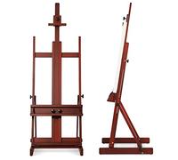 VISWIN Chevalet Peinture en H Grand, Chevalet d'Atelier Réglable en Bois de Hêtre avec Plateau 135-231cm, Chevalet Professionnel pour Adultes, Artistes, Étudiants