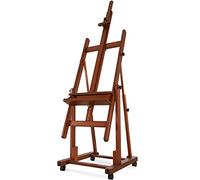 VISWIN Chevalet Peinture en H Professionnel, Inclinable à l'Horizontale, Chevalet Extra Grand Réglable en Bois de Hêtre avec Plateau & Roues, Chevalet Stable d'Atelier pour Adultes, Artistes