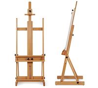 VISWIN Grand Chevalet À Cadre en H 134-231cm H, Chevalet d'Atelier d'Artiste en Bois de Hêtre de Qualité Supérieure Avec Plateau Plus Large Pour Créer et Afficher des Œuvres d'Art Plus Grandes