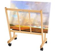 VISWIN Grand Support en Bois pour Impression, Exposition d'Art et Séchage avec Roulettes, Parfait pour le Stockage et l'Exposition de Toiles, d'Œuvres d'Art et de Galeries