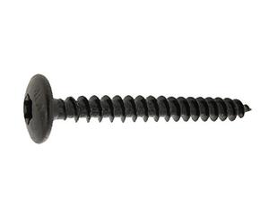Viswood 3136050 Boîte de 200 Vis à penture 6 lobes Filetage total 6,0 x 50 Acier Zingué Noir