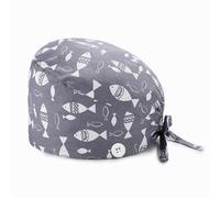 Visxcnu 1pièce Bonnet Chirugical Ou Calot Cuisine Unisexe Calot Chirurgien dentiste Calot de bloc - 100% Coton Médical Innovant et Confortable - Motifs dentaire - Réglable Avec Attaches(NO.7)
