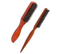 Visxcnu 2 Brosse en Poil de Sanglier, brosse pour plaquer les cheveux,Brosse à Cheveux poils Sanglier,sanglier cheveux,brosse cheveux plaquage,sanglier,pour cheveux longs, bouclés, secs ou abîmés