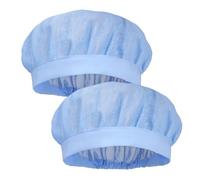 Visxcnu 2 Pièces Chef Chapeaux Cuisine Filet,ToqueCuisinier,Cheveux Demi Maille Élastique Respirant Baker FiletCheveux Femmes Cuisine Service Restauration Filet Cheveux avec Toque Cuisinier-bleu