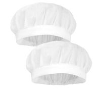 Visxcnu 2 Pièces Chef Chapeaux Cuisine Filet,ToqueCuisinier,Cheveux Demi Maille Élastique Respirant Baker FiletCheveux Femmes Cuisine Service Restauration Filet Cheveux avec Toque Cuisinier-Blanc