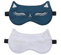 Visxcnu 2 Pièces Lot De Masques De Sommeil, Gris Clair Et Vert Kaki, Masque Occultant Doux Pour Les Yeux, Réglable Et Confortable Pour Voyages, Yoga, Siestes Et Sommeil Quotidien, Bloque La Lumière
