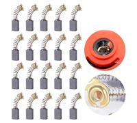 Visxcnu 20Pcs Balais Charbon pour Réparation Pièces Rechange Moteurs Électriques, Balais en Charbon Universel Charbon Machine Brosses Carbone pour Ponceuses, Scies Circulaires 10mm x 6mm x 16mm