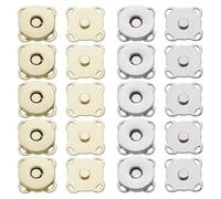 Visxcnu 20pcs Pression Aimanté Couture Forme de Prune Bouton Pression Aimanté Quatre Couleurs Bouton Pression DIY Couture Bouton pour Coudre des Sacs des Sacs des Vêtements et de l'Artisanat Etc