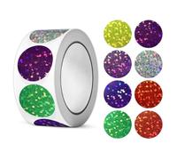 Visxcnu 500 Pcs Gommettes Autocollantes 25mm Gommettes Rondes Multicolore, Pastille Autocollante Ronde, Couleur Codage Étiquettes pour Calendriers Fournitures de Bureau DIY École Famille