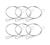 Visxcnu Lot de 6 30 cm x 2 mmcâbles de sécurité en acier inoxydable avec boucles, câble de sécurité robuste pour l'extérieur, voyage, antivol de vélo pour éclairage de bagages