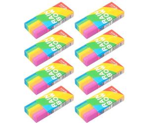 Visxcnu Lot de 8 Gommes Couleur Arc-en-ciel,Gommes Dust-Free - Sans PVC Ni Phtalate,Effaceur Robuste Universelle et Réutilisable Magic Eraser, pour Ecole et Bureau