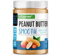 vit4ever Beurre de Cacahuète Smooth - 1 kg - 100% Purée de Cacahuètes | 28 % de Protéines Naturel: Sans Sucre, Sel, Huile ni Huile de Palme - Vegan
