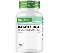 vit4ever Citrate de Magnésium - 365 Gélules | 2250 mg dont 360 mg de Magnésium elémentaire par jour - 100% Dicitrate de Tri-Magnésium Sans additifs - Haute dose - Vegan
