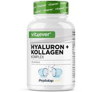 vit4ever Complexe Acide Hyaluronique & Collagène - 240 Gélules | Collagène Peptolap® - 200mg hyaluronique + 1000mg collagène - avec Biotine, Zinc, Sélénium, Silicium de bambou, Vitamine C