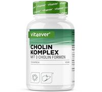 vit4ever Complexe de Choline avec 3 Formes de Choline - 120 Gélules - Bitartrate, Citicoline & Phosphatidylcholine en Combinaison Synergique - Sans Additif - Vegan