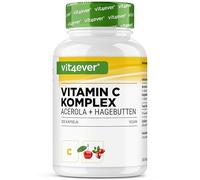vit4ever Complexe de Vitamine C naturelle - 300 Gélules - Pour 5 mois - | Extrait d'Acérola & Extrait de Cynorrhodon avec 400 mg de Vitamine C par jour - Haute dose - Vegan