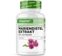 vit4ever Extrait de Chardon-Marie, 180 Capsules de 500 mg chacune - Teneur en Silymarine de 80% - Réserve de 6 Mois - Hautement Dosé - Végan - Qualité Premium