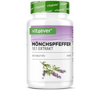 vit4ever Gattilier 365 comprimés - Hautement dosé avec 20 mg d’extrait 10:1 de haute qualité (équivalant à 200 mg de gattilier) - Vitex agnus-castus - Sans additifs inutiles - 100% végane