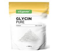vit4ever Glycine Pure - 1000 g (1 kg) de poudre pure sans additifs - Avec cuillère doseuse - Acide aminé L-glycine dosé de manière optimale, naturellement doux - Vegan