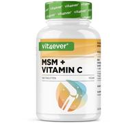 vit4ever MSM 2000 mg + Vitamine C - 365 Comprimés - Hautement Dosé | MSM Pur à 99,9 % - Vitamine C d’Acérola - Pour 6 Mois - Vegan