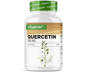 vit4ever Quercétine - 500 mg - 180 Gélules - Pour 6 mois | Premium : Extrait Naturel de Fleurs de Chêne à 15:1 avec 95% de Quercétine - Haute dose - Vegan