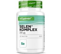 vit4ever Sélénium Complexe 3-365 comprimés de 200 µg chacun - Hautement dosé & végane - Formule premium avec sélénite de sodium, L-sélénométhionine & levure au sélénium - Sans additifs inutiles