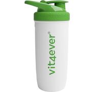 Vit4ever - Shaker en acier Reforce Stainless White - Blanc, 700 ml - Étanche - Unités de mesure gravées à l'intérieur - Sans BPA ni DEHP - Shaker en acier inoxydable pour protéines