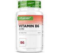 vit4ever Vitamine B6 sous Forme de P-5-P - 365 Comprimés - Hautement Dosée à 25 mg (Pyridoxal-5-Phosphate) - Premium : Vitamine B6 Bioactive - Sans Additifs Indésirables - Vegan
