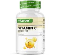 vit4ever Vitamine C Tamponnée - 365 Gélules - Haute dose | Avec 1000 mg de Vitamine C - Fermenté par des Plantes (pH Neutre, Sans Acide, Sans Danger pour l'Estomac) - Vegan