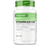 vit4ever Vitamine D3 + K2 Depot - 240 Comprimés - 99,7+% All-Trans MK7