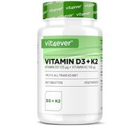 vit4ever Vitamine D3 + K2 Depot - 365 Comprimés - 99,7+% All-Trans MK7