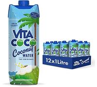 Vita Coco Eau De Coco Pur, Naturellement Hydratante, Remplie D'électrolytes, Sans Gluten, Plein De Vitamine C Et De Potassium, Noix de Coco, 1L, Lot de 12