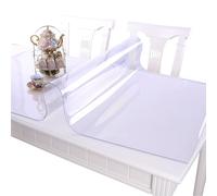 VITA FELICE Protection de table en PVC transparent imperméable pour table de salle à manger, nappe transparente très résistante facile à nettoyer pour plan de travail, cuisine, restaurant, fête