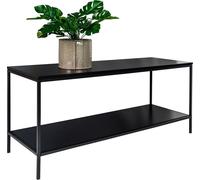 Vita Meuble TV avec 2 tablettes de rangement, noir.