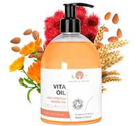 Vita Oil Anti Vergetures : Vergetures de Grossesse, Huile Raffermissante Corporelle, Combat le Relâchement Cutané à 87%, Améliore l'Apparence de la Peau (Amandes, Vitamines A & E) - 500 ml