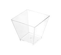 VITA PERFETTA 12 x Verrines Carrées 6cl, Plastique Transparent (5 x 5 cm)
