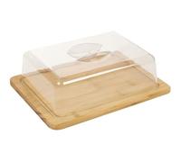 VITA PERFETTA Plateau à Fromage en Bambou et Cloche - Boite à Fromage en Bambou, Parfait pour Déjeuner, Repas, Pique-Nique, Cuisine