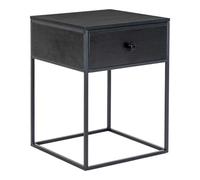 Vita Table d'appoint - Table d'appoint, 1 tiroir, noir, cadre noir 4x4x55 cm