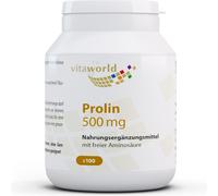 Vita World Prolin 500 mg | 100 gélules | végétalien | sans gluten et sans lactose