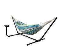 VITA5 Grand Hamac avec Support et Table pour Jardin Camping | Profitez de Moments de Détente au Jardin ou en Camping avec Toile en Coton Douce Support Réglable et Sac