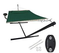 VITA5 Hamac avec Support et Table - Hamac d'extérieur pour Le Jardin, la Piscine et Le Balcon - hamac spacieux pour 2 Personnes - Double avec Support et Table d'appoint - Charge maximale : 200