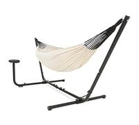 Vita5 Hamac sur Pied Exterieur pour des Heures de Détente, Hamacs 2 Personnes avec Toile en Coton, Support Portable et Solide en Acier revêtu, Extérieur ou Intérieur, Sac Transport Inclus