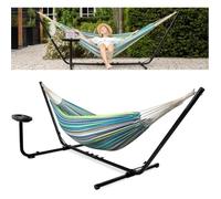 Vita5 Hamac Sur Pied Exterieur Pour Des Heures De Detente, Hamacs 2 Personnes Avec Toile En Coton, Support Portable Et Solide En Aci Multicolore