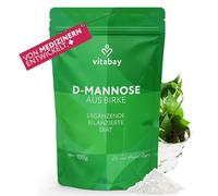 Vitabay D-Mannose Poudre 100 g - Vegan - D-Mannose pur extrait de bouleau - 2 g à dissoudre dans l’eau par portion quotidienne - Sans additifs - Facile à utiliser - Testé en laboratoire en Allemagne
