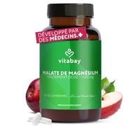 Vitabay Malate de Magnésium 1000 mg hautement dosé - 180 comprimés véganes