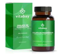 Vitabay Malate de Magnésium 1000 mg hautement dosé - 180 comprimés véganes - métabolisme énergétique, fatigue & fonction musculaire - testé en laboratoire en Allemagne - sans additifs - réserve 6 mois