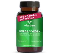 Vitabay Omega-3 Vegan 60 Gélules - 1100 mg huile d’algues avec vitamine E