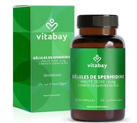 Vitabay Spermidine 6 mg hautement dosée - 120 gélules véganes à base d’extrait de germe de blé fermenté - fabrication naturelle - testée en laboratoire en Allemagne & sans additifs - réserve 4 mois